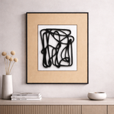 Silent Geometry – Textured Abstract Line Art