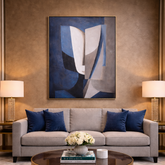 Midnight Geometry – Luxury Modern Abstract Painting