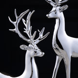 Harmony of Grace – Silver Deer Sculpture Duo