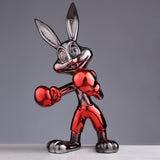 Crimson Champion – Designer Boxing Bunny Sculpture