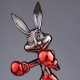 Crimson Champion – Designer Boxing Bunny Sculpture