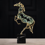 The Ascendant Horse – Luxury Crystal & Gold Sculpture