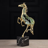 The Ascendant Horse – Luxury Crystal & Gold Sculpture