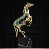 The Ascendant Horse – Luxury Crystal & Gold Sculpture