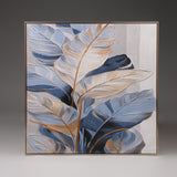 Blue Whisper Leaves – Contemporary Sculptural Wall Art
