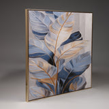 Blue Whisper Leaves – Contemporary Sculptural Wall Art