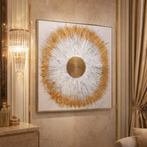 Sunfire Silence – Luxury Hand-Sculpted Wall Art