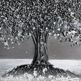 The Quiet Oak – Refined Mixed-Media Tree Artwork
