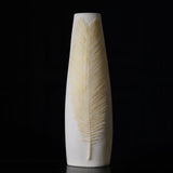 Golden Botanica – Engraved Stone Vase
