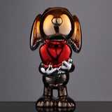 Heart of Desire – Mirror-Polished Chrome & Red Accent Sculpture
