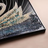 Celestial Swan – Hand-Embellished Crystal Wall Art