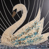 Celestial Swan – Hand-Embellished Crystal Wall Art