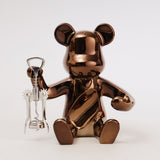 Luxury Metallic Bear Showpiece with Corkscrew