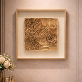 Golden Flowers - Luxury Textured Wall Panel