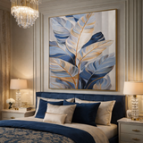Blue Whisper Leaves – Contemporary Sculptural Wall Art