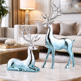 Regal Stag & Doe – Contemporary Porcelain Art Décor