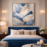Blue Whisper Leaves – Contemporary Sculptural Wall Art