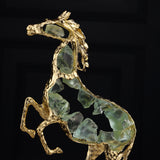 The Ascendant Horse – Luxury Crystal & Gold Sculpture