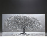 The Quiet Oak – Refined Mixed-Media Tree Artwork