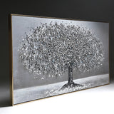The Quiet Oak – Refined Mixed-Media Tree Artwork