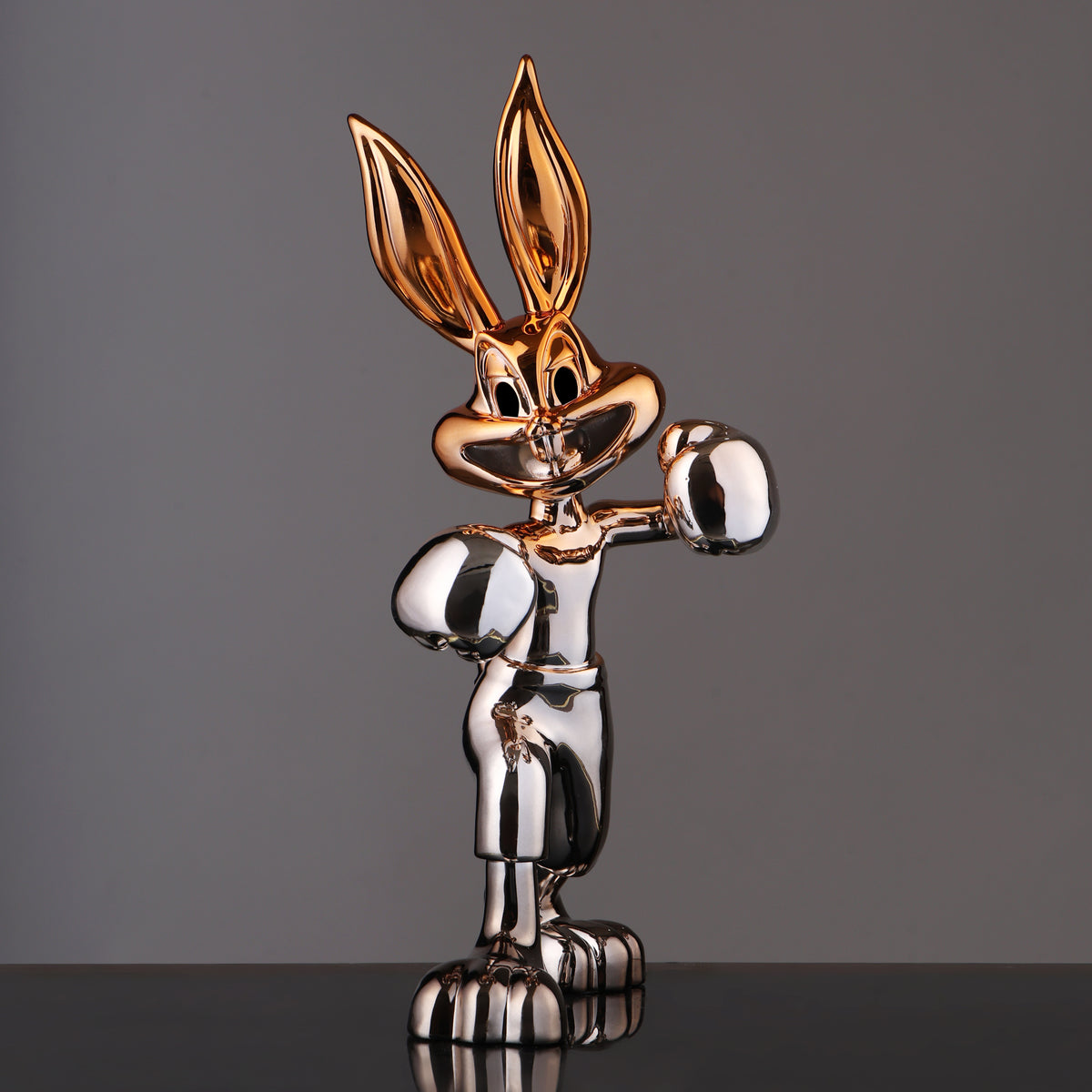 Neo Luxe Bunny – Electroplated Metallic Decor