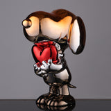 Heart of Desire – Mirror-Polished Chrome & Red Accent Sculpture