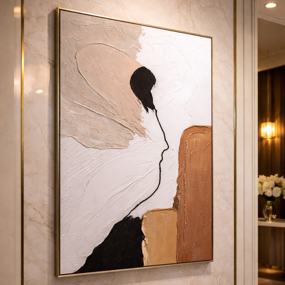 Between Form & Flow – Matte Sculptural Wall Art