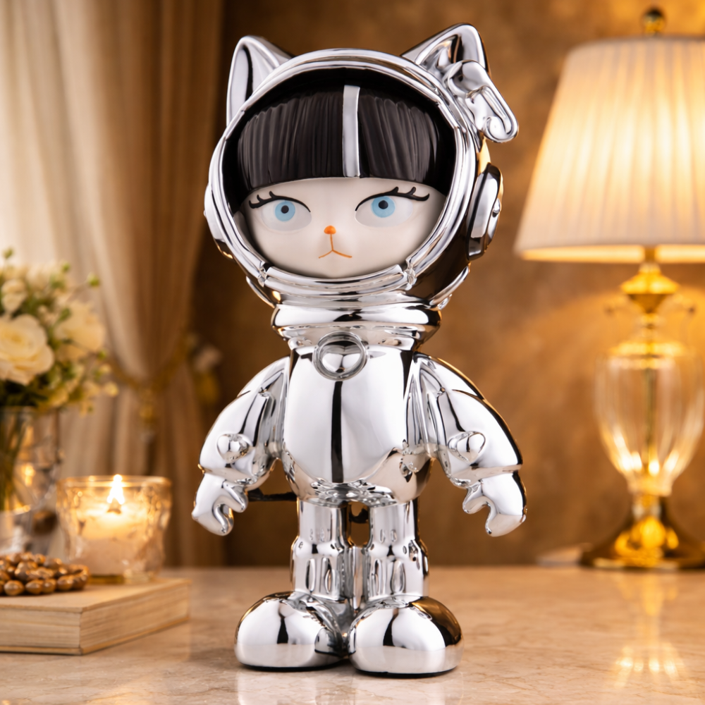 The Space Dreamer - Premium Chrome Art Toy Decor