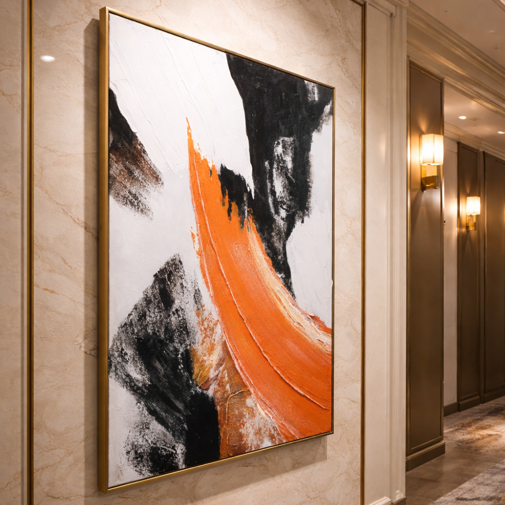 Edge of Fire – Contemporary Textured Abstract Art
